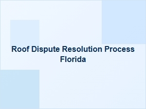 Florida Roof Repair Regulations and Dispute Resolution Process