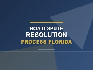 Hoa Dispute Resolution Process in Florida