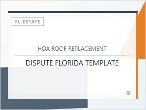 Hoa Roof Replacement Dispute Florida Template