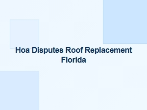 Hoa Roof Damage Liability Claims Florida